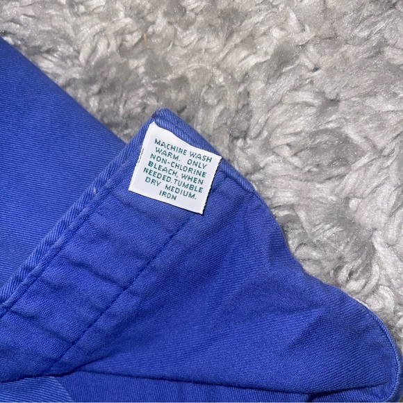 Ralph Lauren Classic Fit Button Down Boys L Navy Shirt Red Pony Long Sleeve - Picture 8 of 9